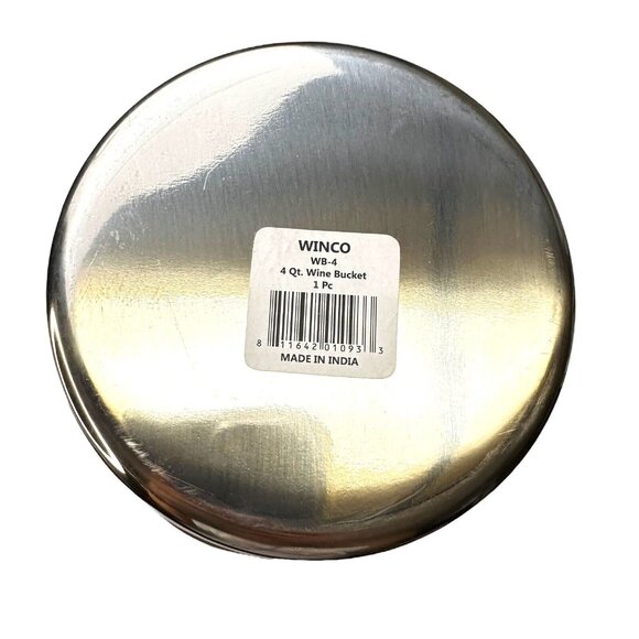 Winco Bottle Cooler Wine Champagne Stainless Steel Party Drink Ice Bucket 4qt - Picture 3 of 9